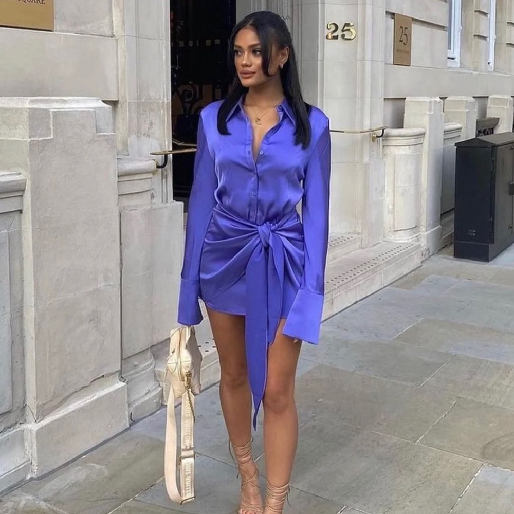 Rat & Boa Alanis Dress in Blue/Purple